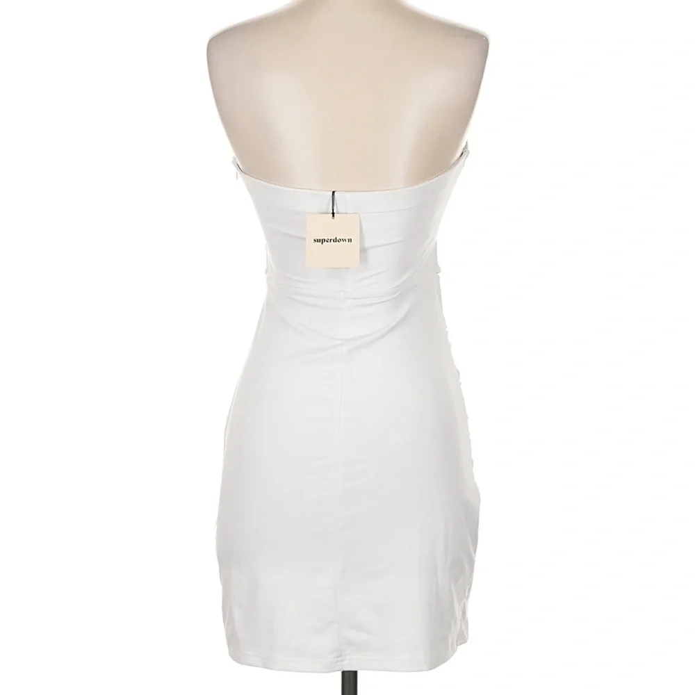 Superdown Nara Mini Dress in White Small  NEW - Picture 3 of 7